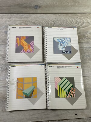 Vintage Apple II backup, dos programmer manual, basic programming, basic prof 4