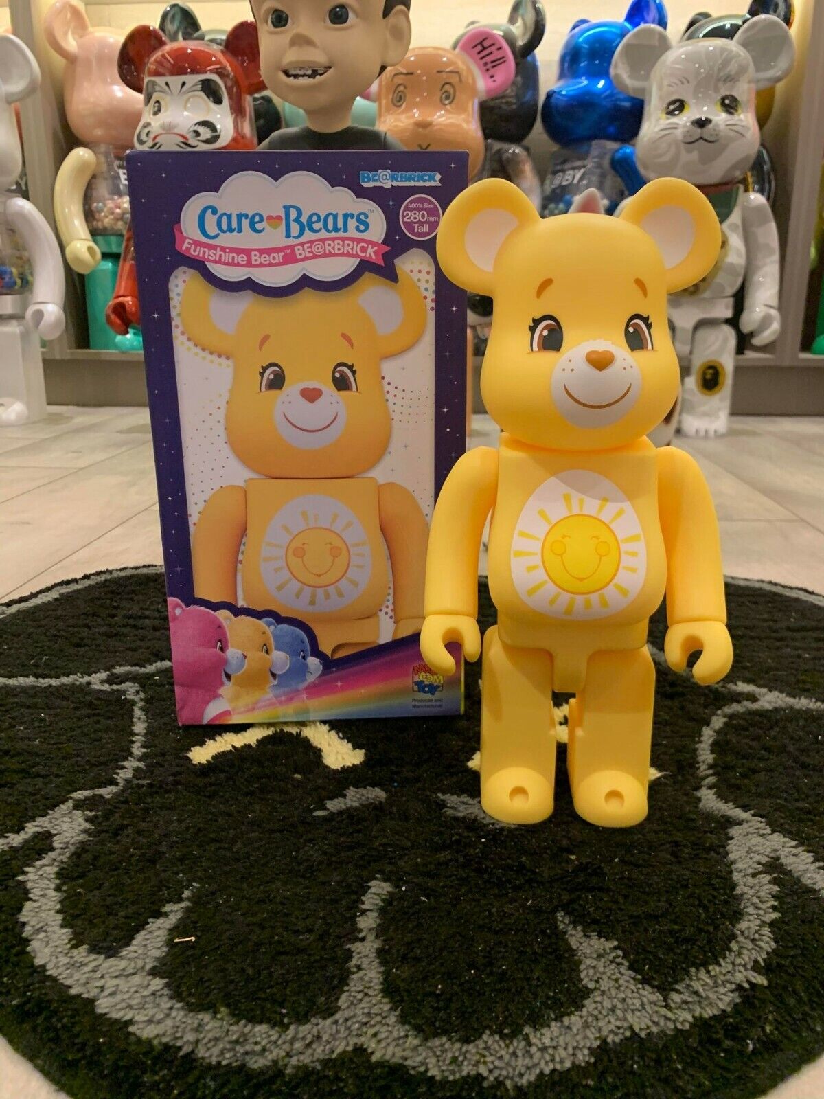 Medicom 400% Be@rbrick America Care Bears Funshine Bear Medicom 400% Be@rbrick America Care Bears Funshine Bear