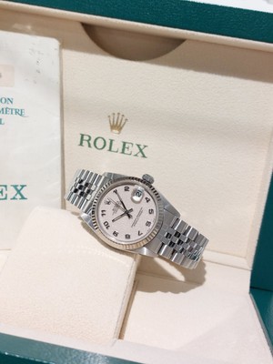 Rolex 31mm Oyster Perpetual Ivory Arabic Dial Datejust REF: 68274 (N series)