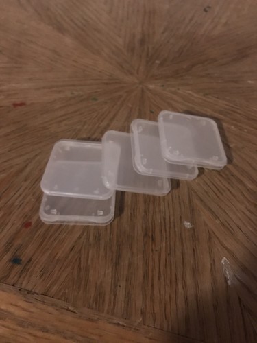 5 Plastic Transparent Standard SD SDHC Memory Card Case Holder Box Storage