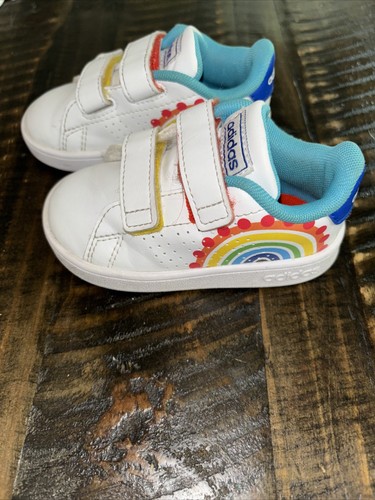 Adidas Shoes Toddler Size 5 Kids White Rainbow Official