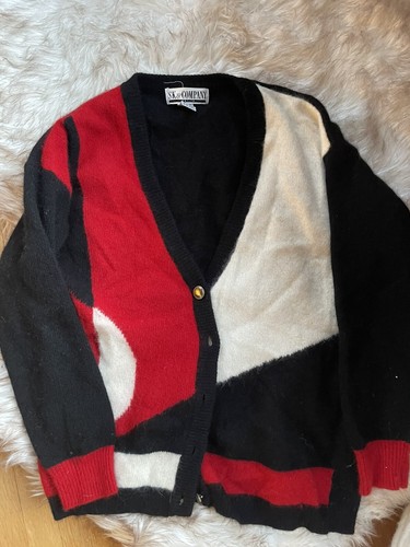 ☺*︎様 OLD Lambs wool sued knit Vintage SK and Company Lambswool Sweater Cardigan Sz S 80
