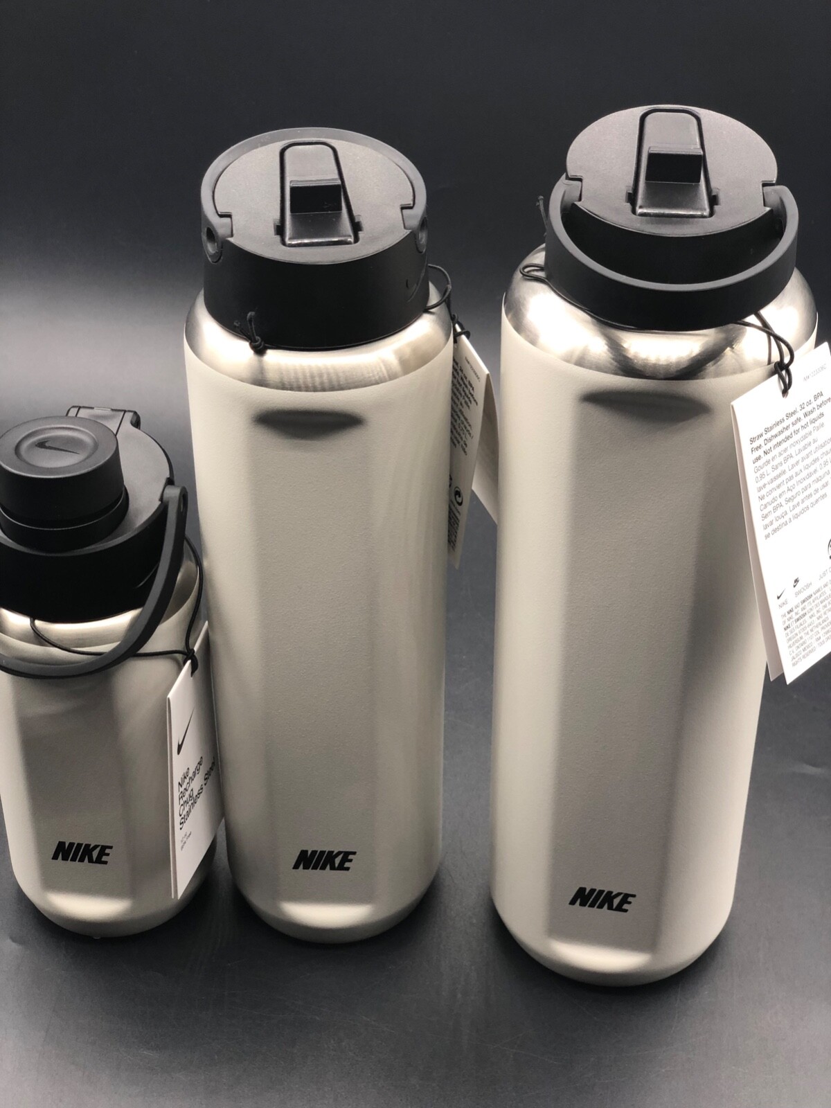 3 Nike Recharge Stainless Steel Straw Bottle White Water Bottle Set Never Fades