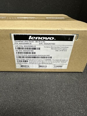 Lenovo ThinkPad Ultra Dock 40A20090US Docking Station w/90W Adapter  NEW