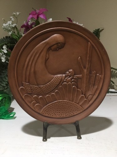 Set Of 2 Frankoma Pottery Madonna Grace Lee Frank Plates 1977 and 1981