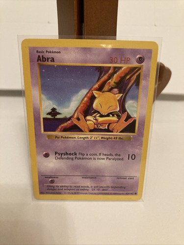 ポケモンカードゲーム Abra 1st edition shadow less ABRA **Shadowless** Pokémon Card 43/102 - 1st Edition Rare