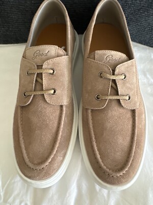Goodmen Brand Portland Sand Color Sneakers Made In Italy New Mens Sizes