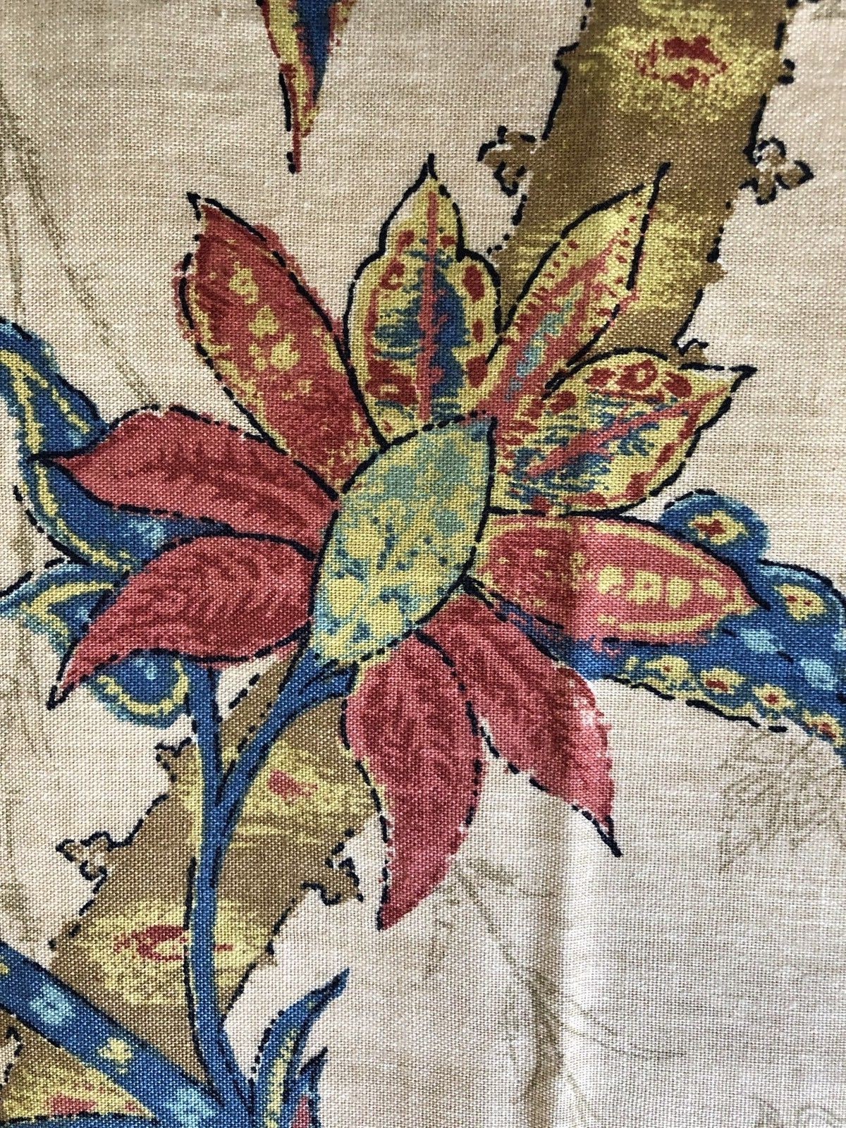 Vintage BLOOMCRAFT Screen Print Upholstery 98