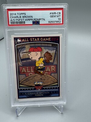 2014 TOPPS ALL-STAR GAME PEANUTS CHARLIE BROWN BASEBALL CARD WR-CB PSA 10