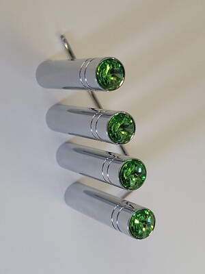 LOWRIDER HYDRAULICS/AIR RIDE SUSPENSION SWITCH EXTENSION CHROME 4 PC LIGHT GREEN