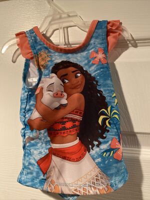 MOANA 2 PIECE SWIMSUIT, SIZE 12 MONTHS BABY GIRL Disney