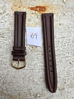 Vintage Brown Leather Watch Strap 18 mm New Old Stock #69