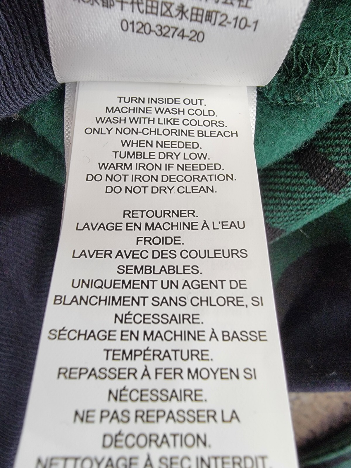 Polo Ralph Lauren Plaid Polo Bear Fleece Sweatshirt Girls' XL (16) Black Multi - Picture 14 of 16