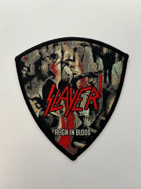 Slayer - Reign In Blood BLACK Border Woven Patch Licensed New SOLD OUT Direct