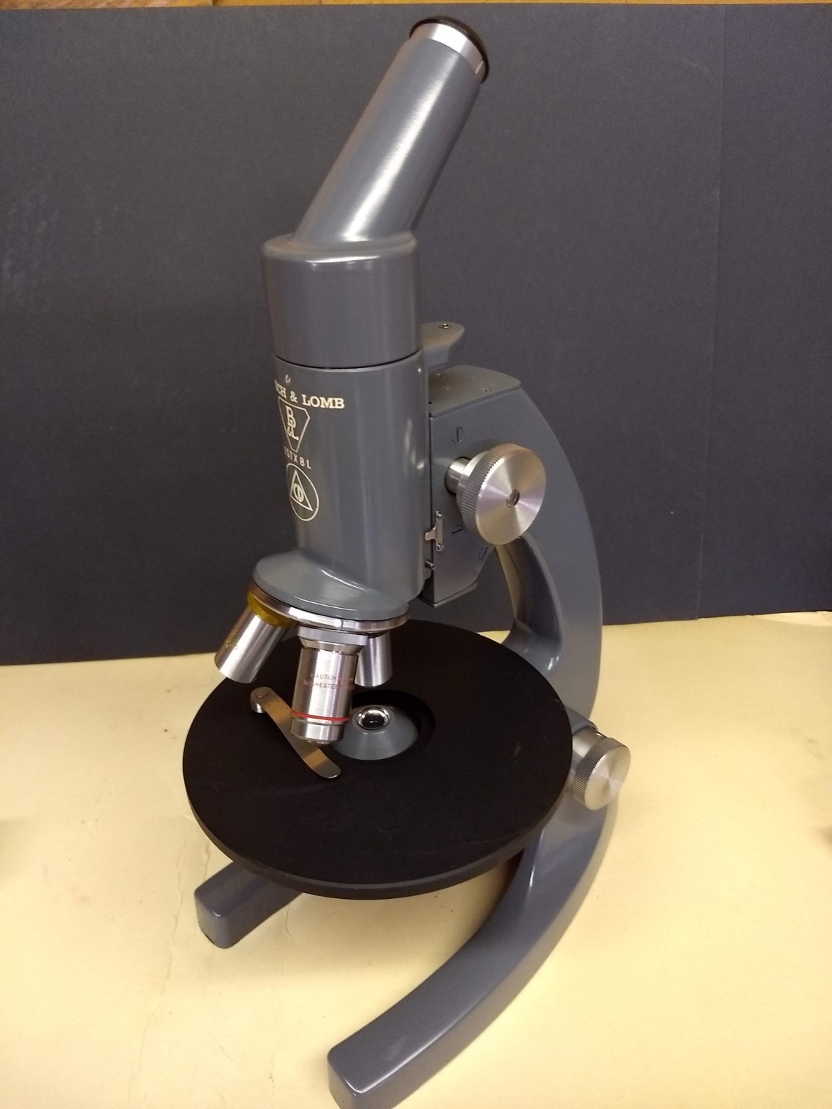 Vintage Microscope, Bausch & Lomb ISTX 8L, w accessories, in original metal case