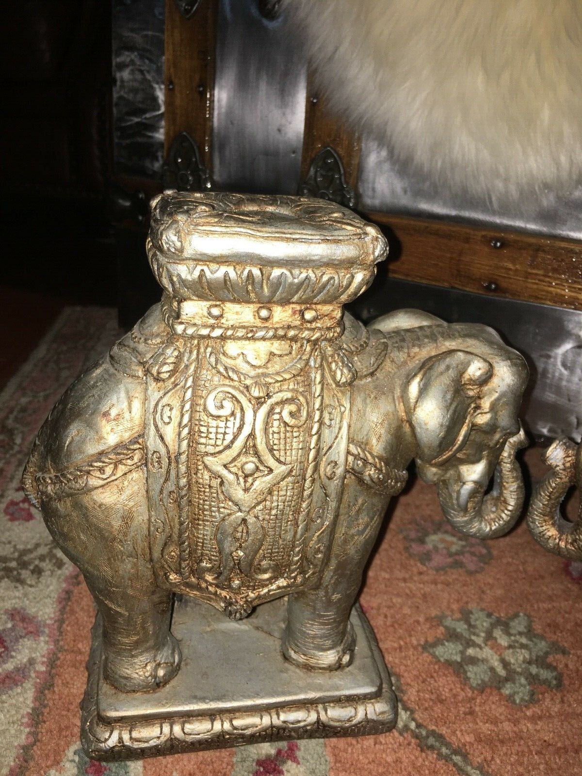 ELEPHANT LARGE CANDLE HOLDERS  SET OF 2