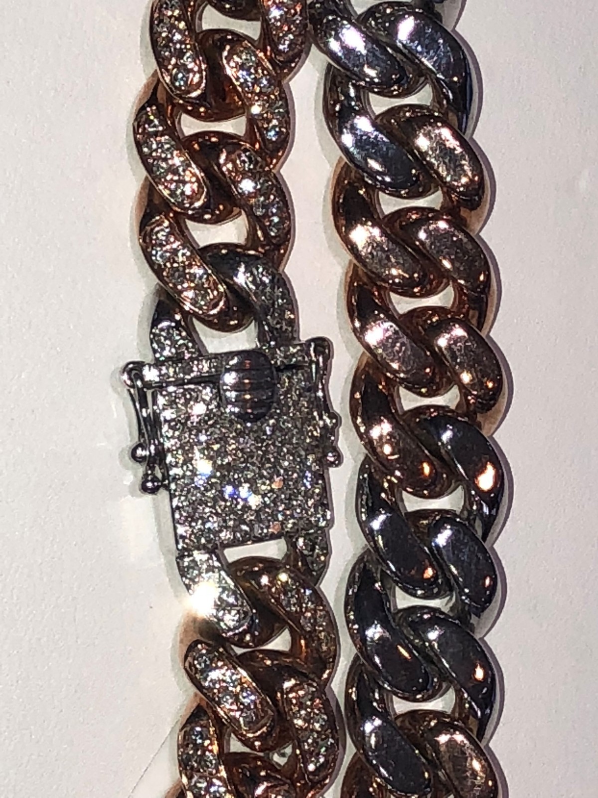 Miami cuban Bracelet 10k 4.50ct Diamond
