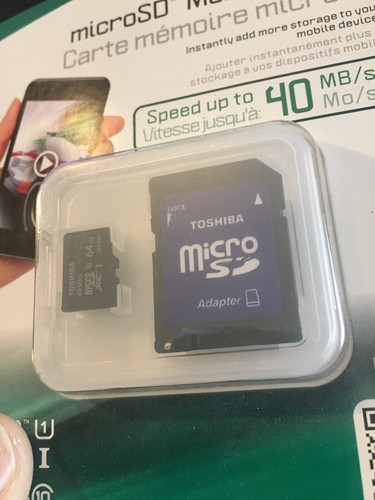 Toshiba 64 GB Micro SD Memory Card and Adapter