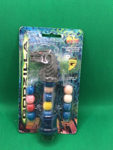 NEW Vintage 1998 Flix GODZILLA Mini Bubble Gumball Machine