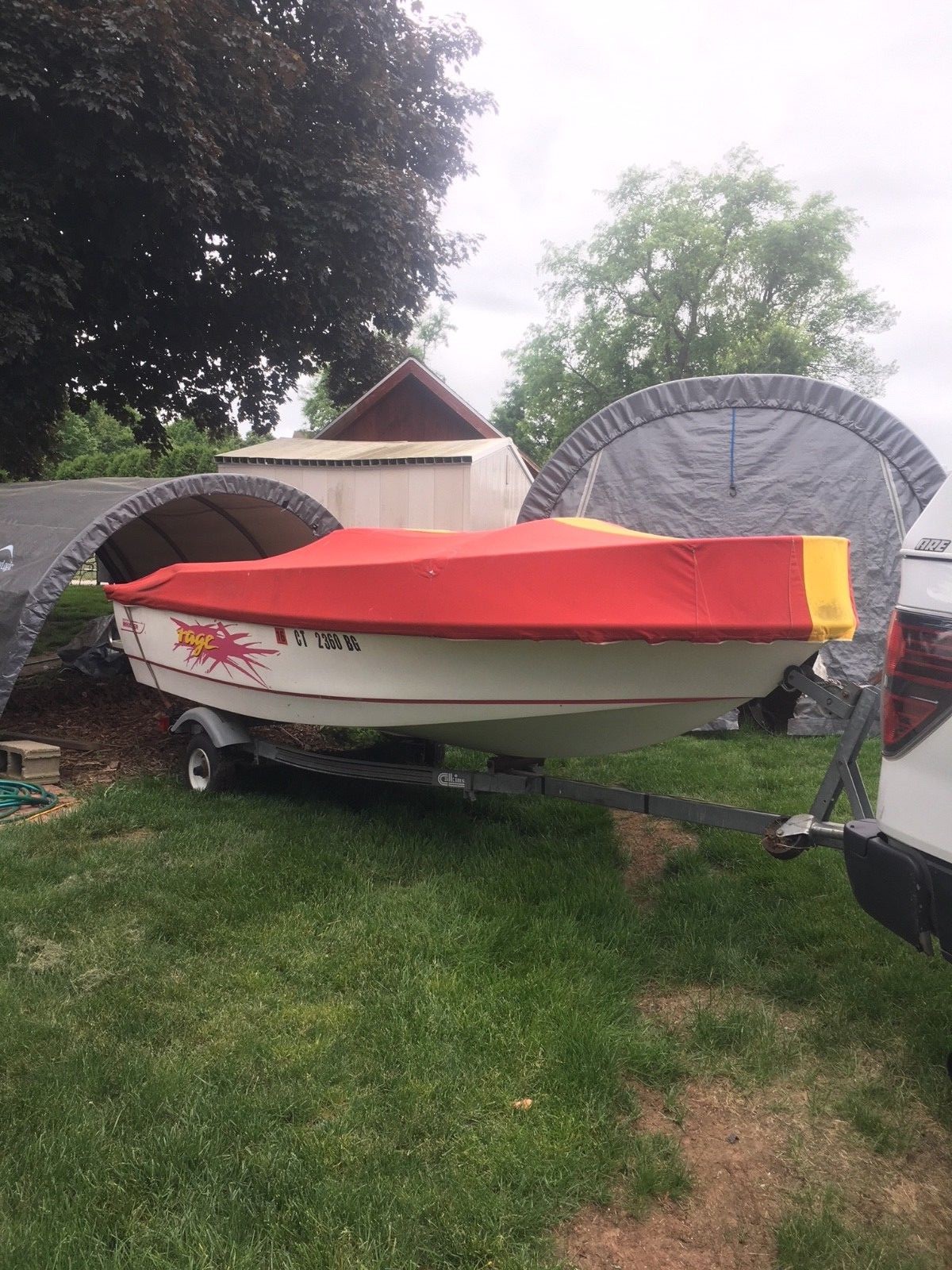1993 Boston Whaler Powerboat w Motor & Trailer, Middleton CT No Fees, No Reserve