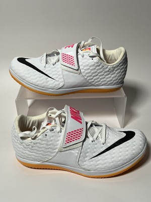 Nike High Jump Elite Track & Field White Jumping Spikes 806561-102 Men s Size 9