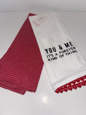 2 Piece Kitchen Towel Set You And Me It s A Forever Kind Of Thing New