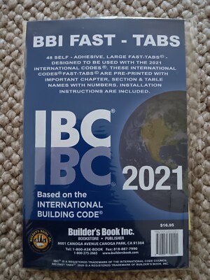 2021 International Building Code (IBC) BBI Fast Tabs