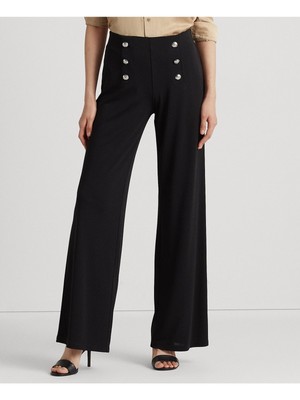 

RALPH LAUREN Женские черные широкие брюки Wear To Work, Черный, 200807573002