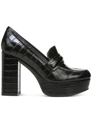 

Женские черные лоферы без шнуровки на каблуке BAR III Croc 1.5 Platform Strap Tia 8,5 M, Черный, 10013493400