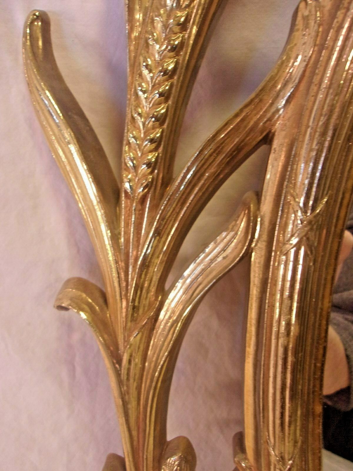 Vintage mid century SYROCCO(cast resin) mirror 24x33 mirror 15x20 3/4