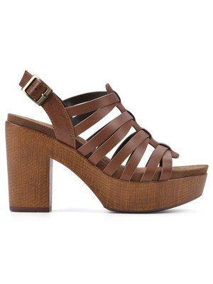 WHITE MOUNTAIN FOOTBEDS Womens Brown 1-1/2 Platform Alliance Sandal 11 M