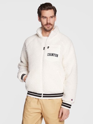 

Champion Teddy Fleece Jacket Men белый, Champion Teddy Fleece Jacket