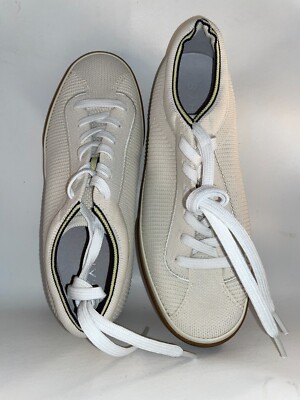 Rothy's Sneakers Lace Up Beige Off White Women's Shoes Size 7 New NWOB