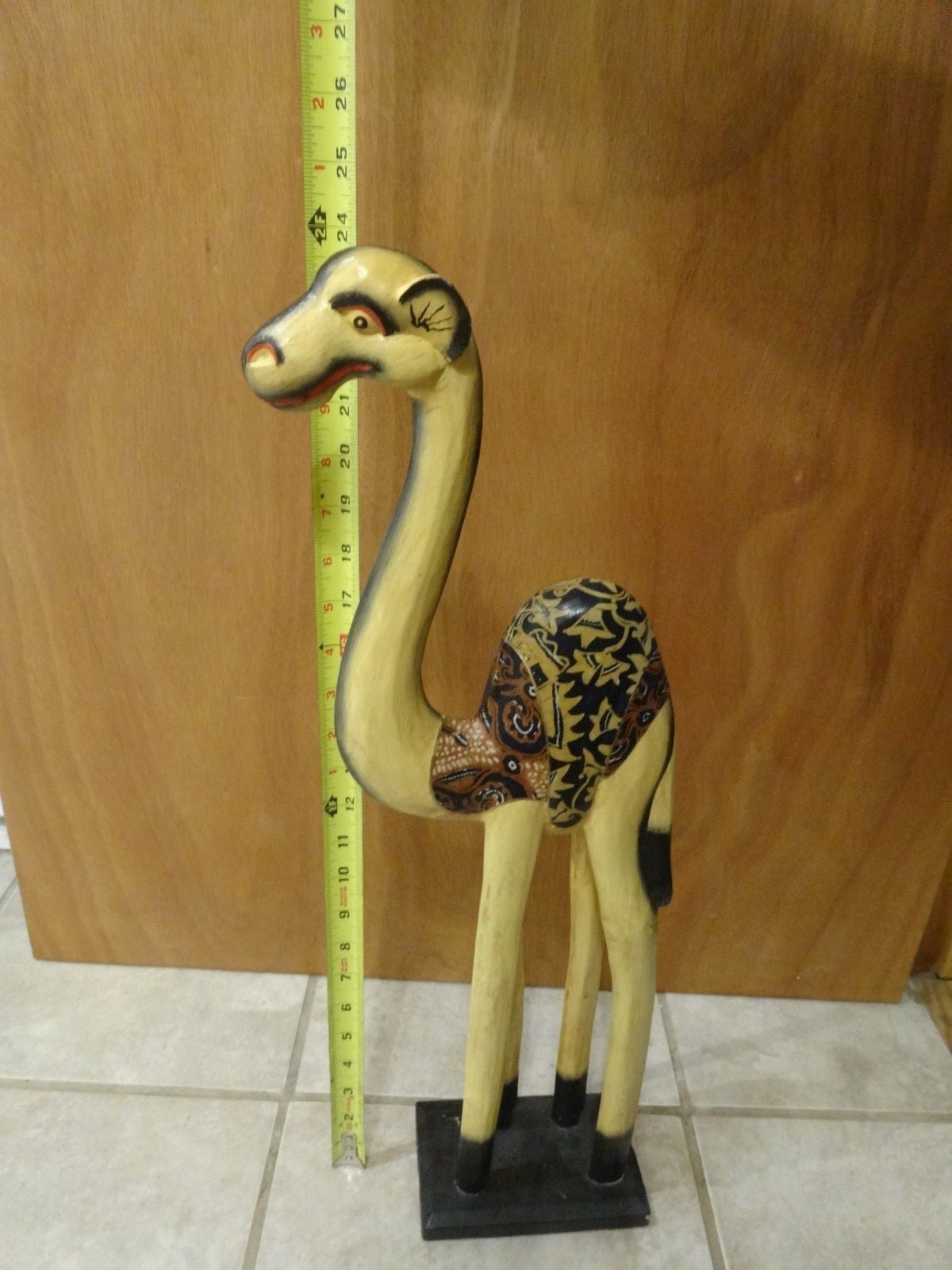 LARGE WOODEN CAMEL FIGURINE 24