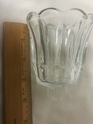 Home Interiors Homco Votive Cup Sconce Small Candle Holder Clear Glass 3 1/2”