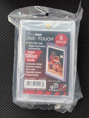 5x Pack Ultra Pro One-Touch 130pt Point Magnetic Card Holder - For Thick Cards
