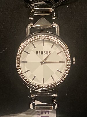 Versus by Versace SOA010014 watch coconut grove Silver Tone  NWT Needs Battery