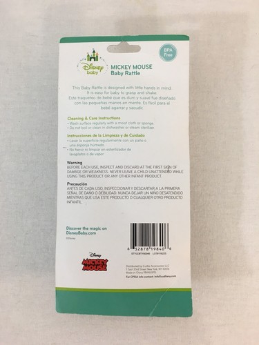 New Disney Baby BPA Free Mickey Mouse Baby Rattle Blue Baby Boy Rattle