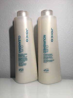 Joico Cleansing Curl Shampoo and Curl Nourished Conditioner 1 L 2 Bottles