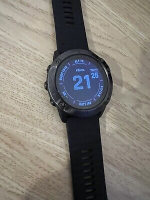 Garmin Fenix 6X Sapphire 51mm Case with Silicone Band GPS Running Watch-Carbon*7