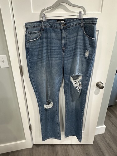 Fashion Nova Women's Jeans Distressed Destroyed Baggy