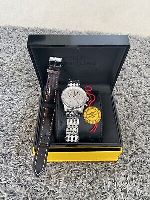 2008 Breitling Navitimer World - Brown Leather & Stainless Strap - A243221