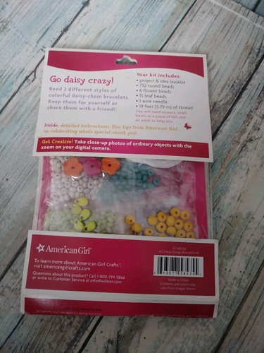 American Girl Crafts Daisy Flower DIY Bracelet Making Kit For Girls NEW