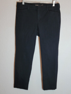 old navy pixie dress pants womens 10 skinny stretch mid rise flat front black