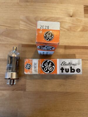 Vintage NOS GE 2E26 Electronic Tubes UNTESTED Lot Of 2