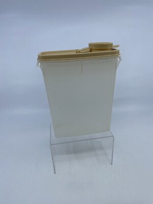 Vintage Tupperware 499-6 Store N Pour 7'' Junior Container With Almond Lid 509-9