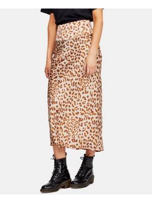 

Женская бежевая юбка-миди с животным принтом FREE PEOPLE Размер, Бежевый