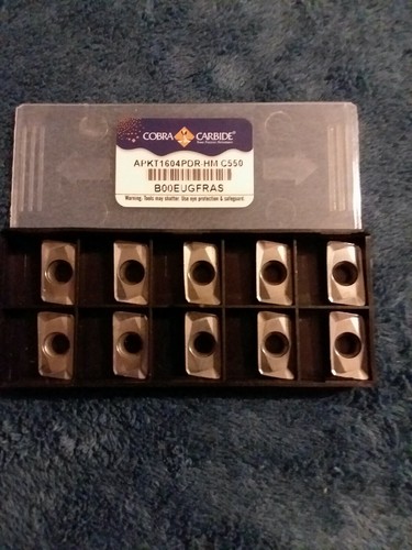 Cobra Carbide Apkt 1604 Pdr Hm C550. 10pcs