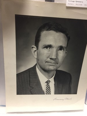 Ramsey Clark Attorney General under Lyndon Johnson signed card and photo