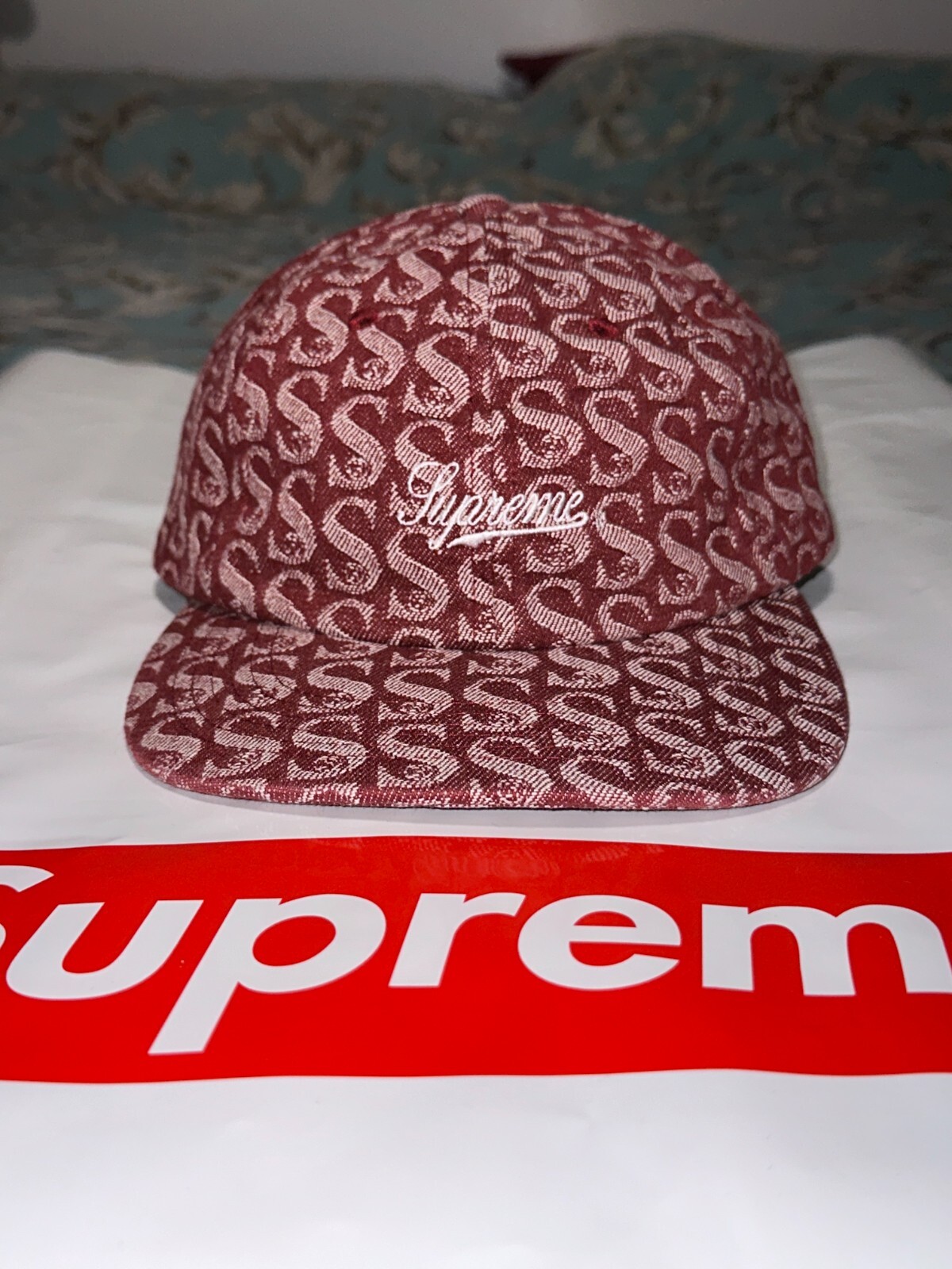 帽子 Supreme Monogram Denim Box Logo Camp Cap Supreme Denim Camp Cap (SS24) - $48